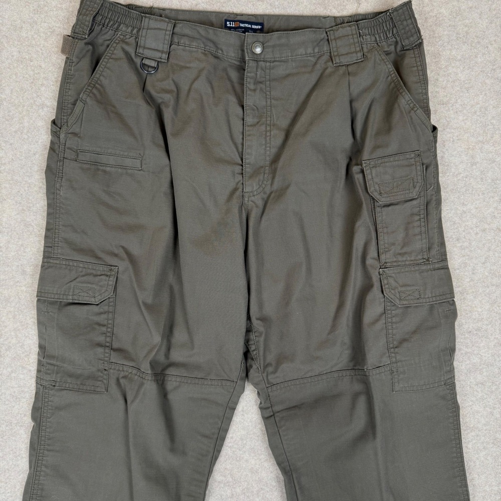 5.11 Tactical Cargo Pants 40/30 Ripstop Olive Green Work Hiking 74273 - Picture 2 of 9